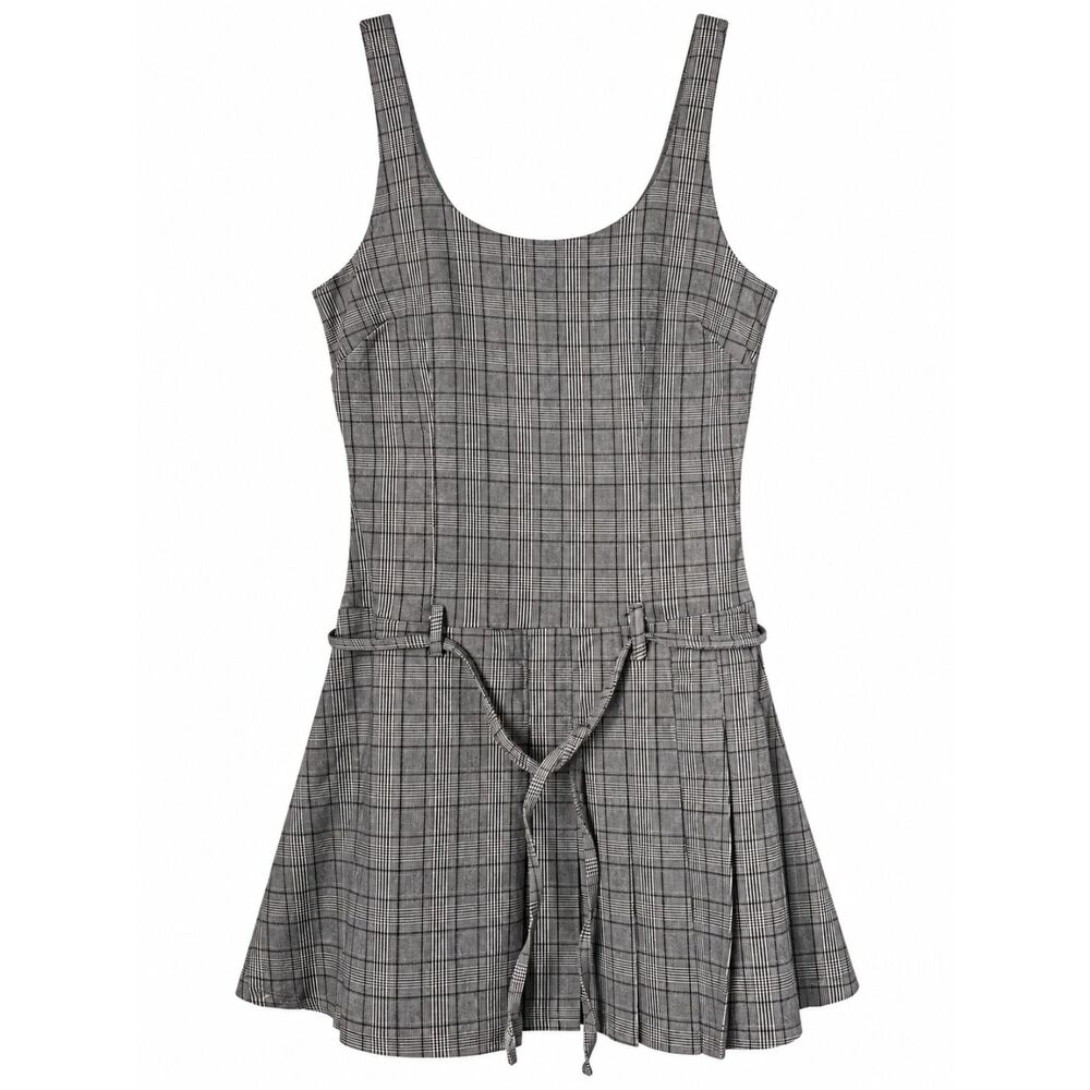Plaid Pleated Dress
